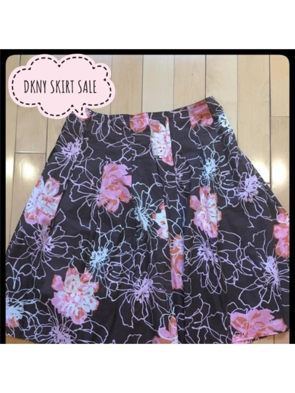 DKNY Women's A line flower  Skirt nwot